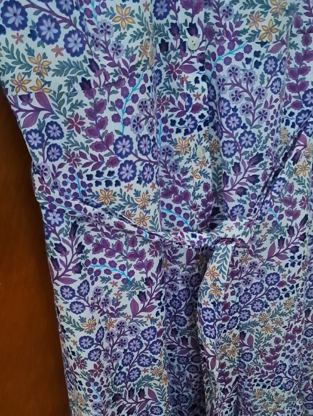 New Talbots dress Midi Shirtdress - Ditsy Voile Women's size 12 - Picture 5 of 12